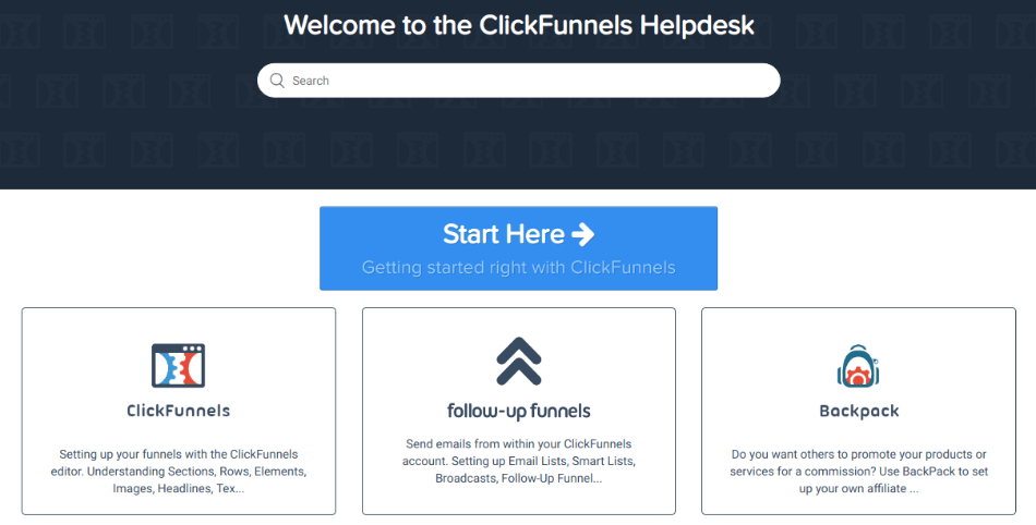 click funnels support