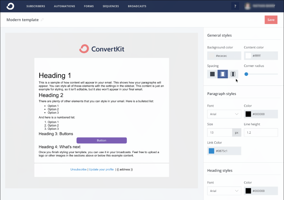 convertkit email creation