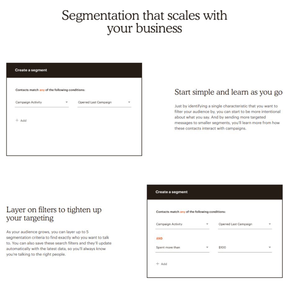mailchimp segmentation
